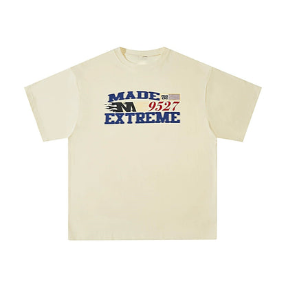 Alphabet Print T-Shirt mit kurzen Ärmeln