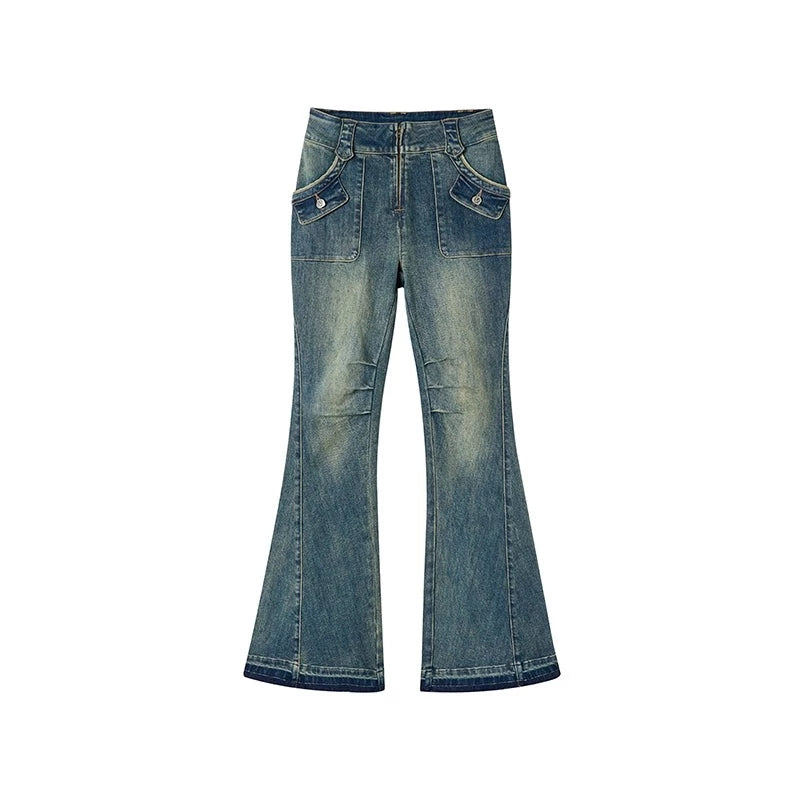 Vintage Blue Bootcut Jeans Pants