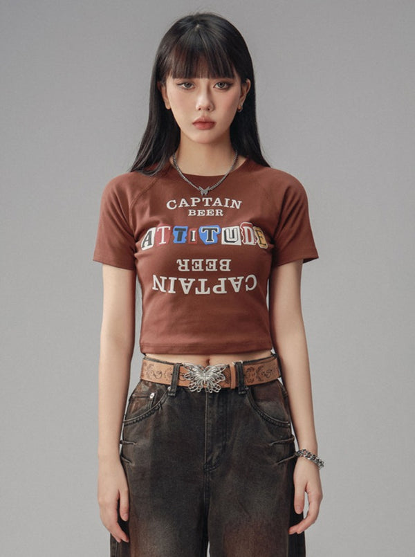 American Retro Slim Street Short T-Shirt