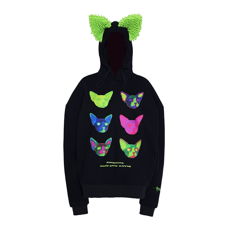 Cat Ear Y3K Hooded Sweatshirt