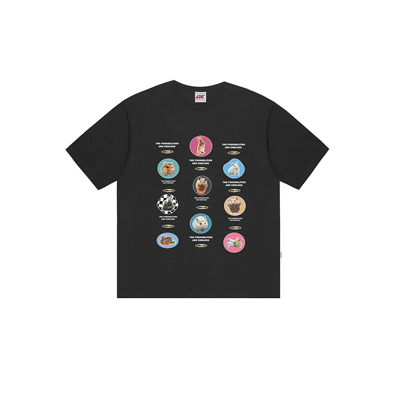 Tierisches Retro-Kurzarm-T-Shirt