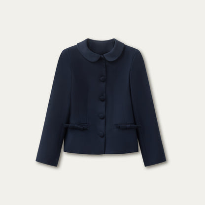 Twilight Blue Vintage Doll Collar Suit Skirt Set-Up