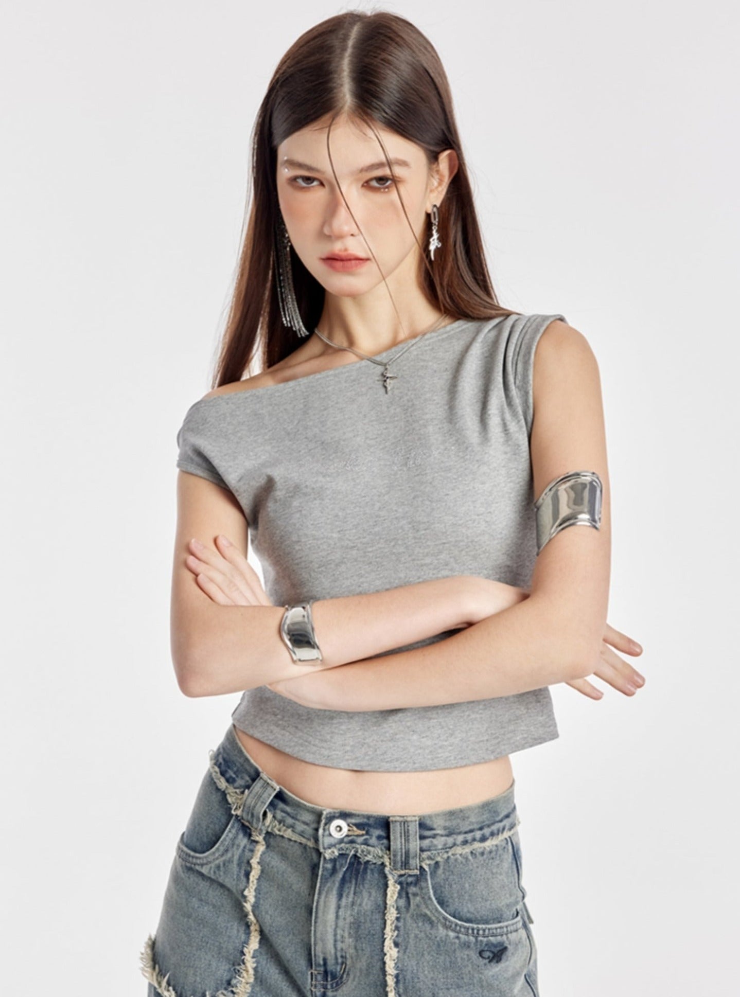 Sexy Cropped Slim Sleeveless Top