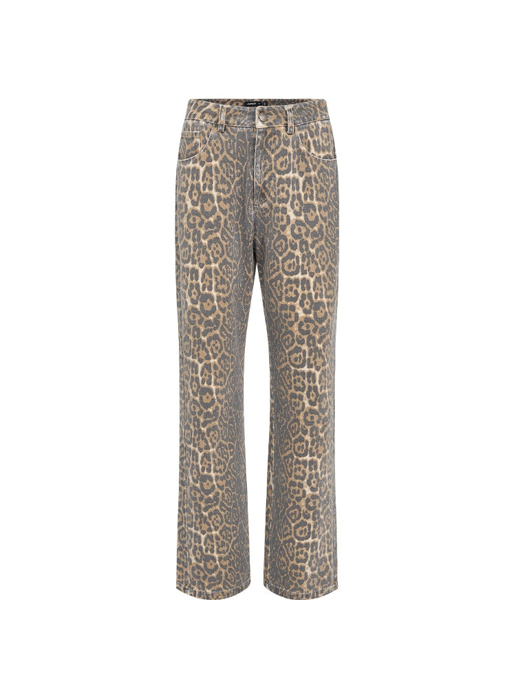 Retro Low Rise Leopard Pants