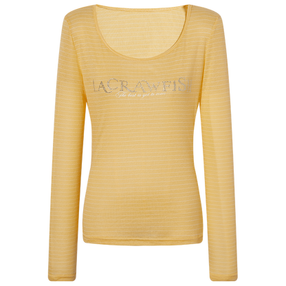 Rhinestone Slim Fit Long Sleeve Top