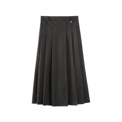 French Woolen Pleated Skirt