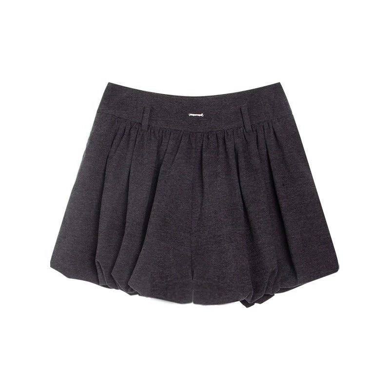 Brushed Flower Bud Culotte Pants