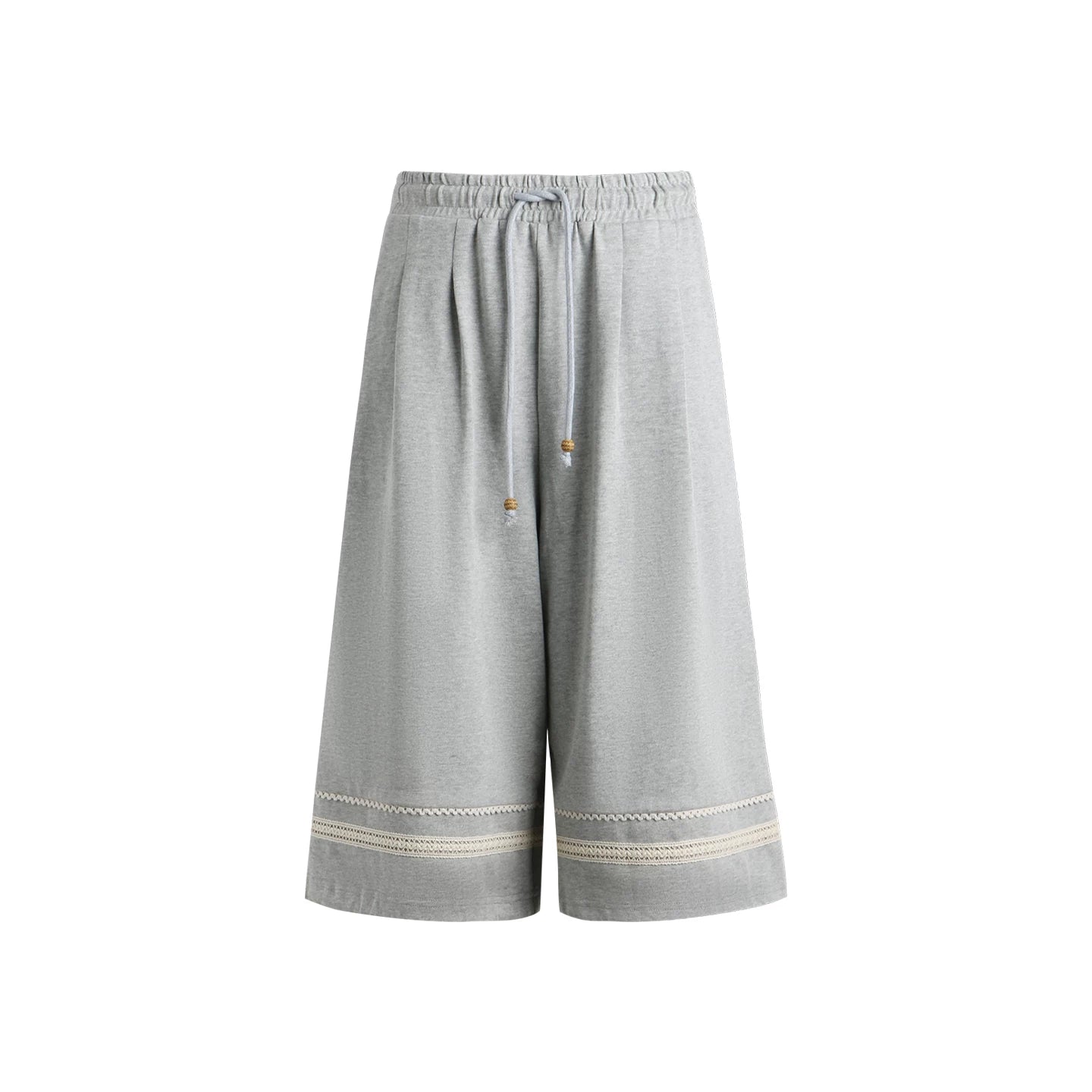 Patchwork Knit Mid-Length Casual Sweatpants