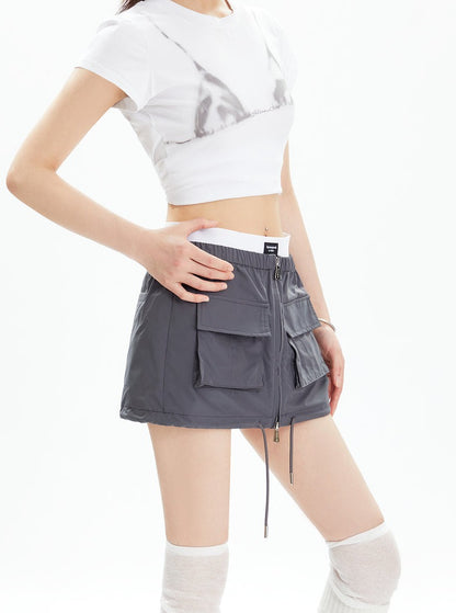 Short Skirt With Leggings Two Piece Set