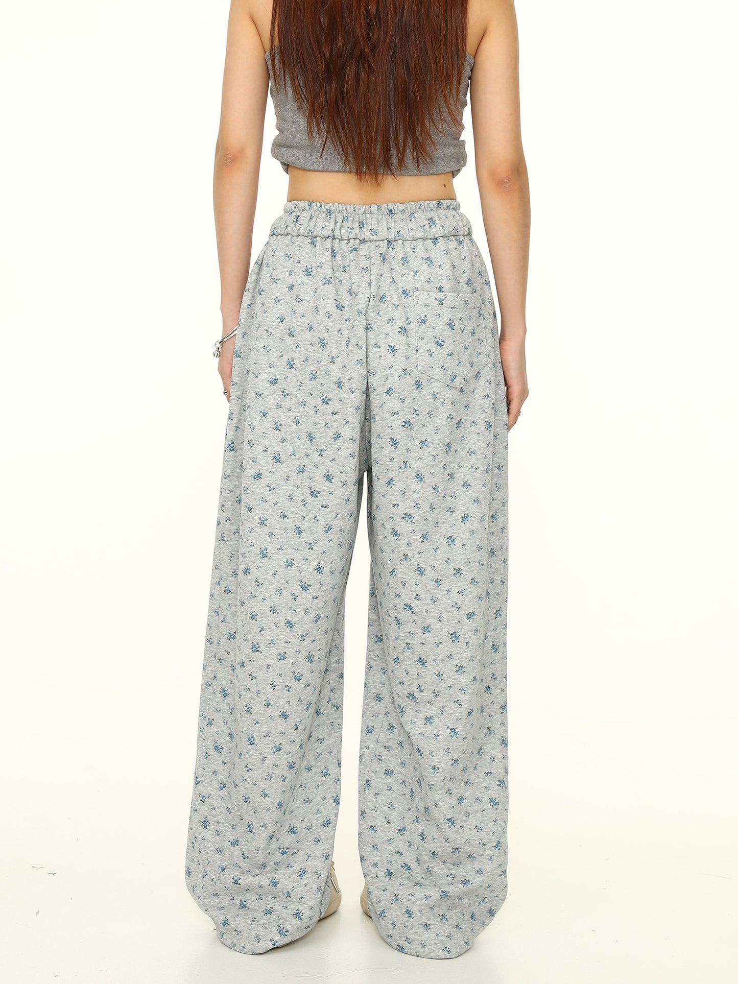 American Retro Small Floral Pants