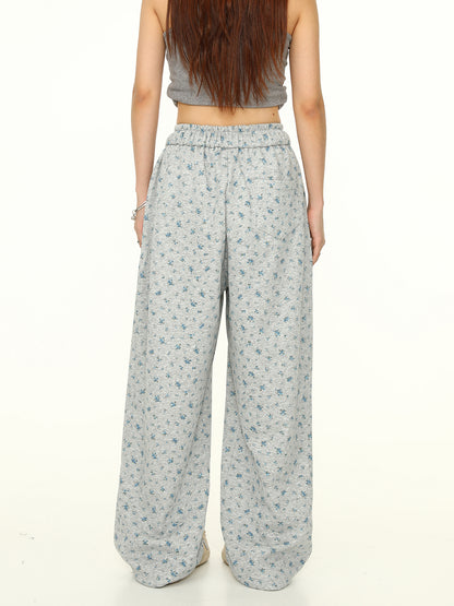 American Retro Small Floral Pants