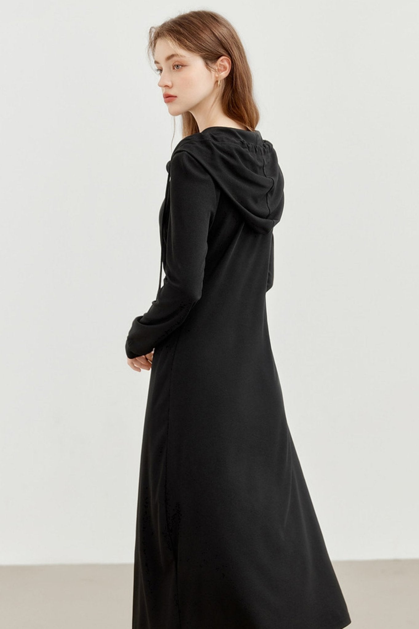 Hooded Slim Cardigan Dress