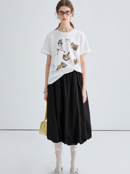 Temperament Versatile Design Cloud Bud Skirt