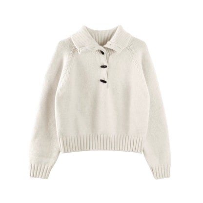 Light Bean Green Toggle Sweater