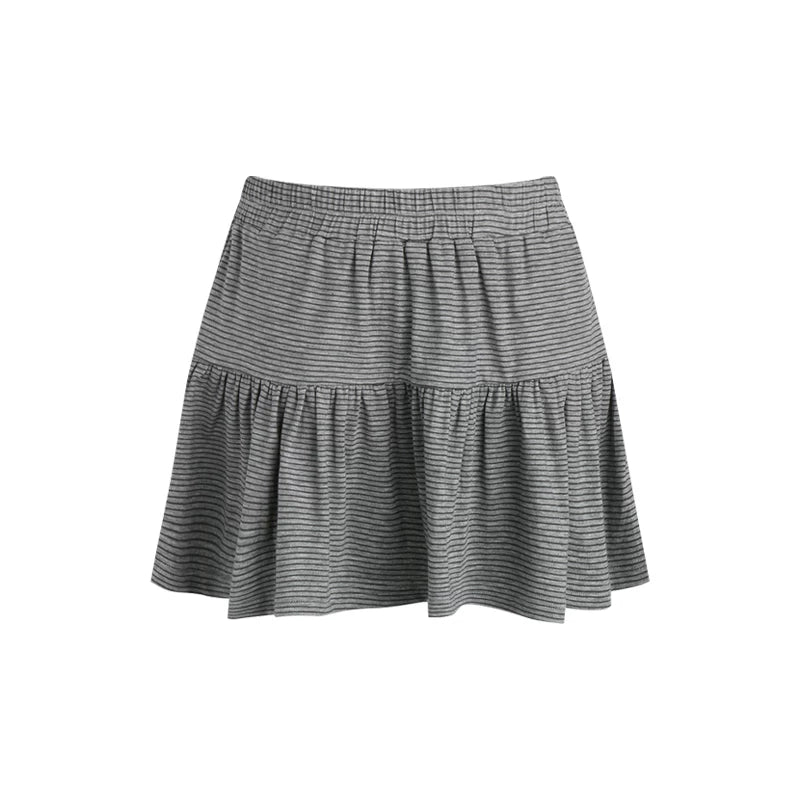 주름 크롭 스커트 셋업