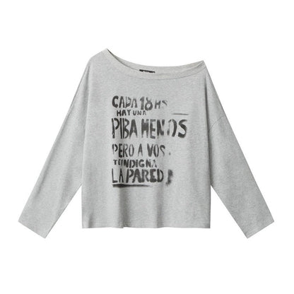 Casual Printed Off-Shoulder Top