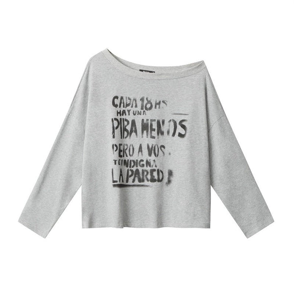 Casual Printed Off-Shoulder Top