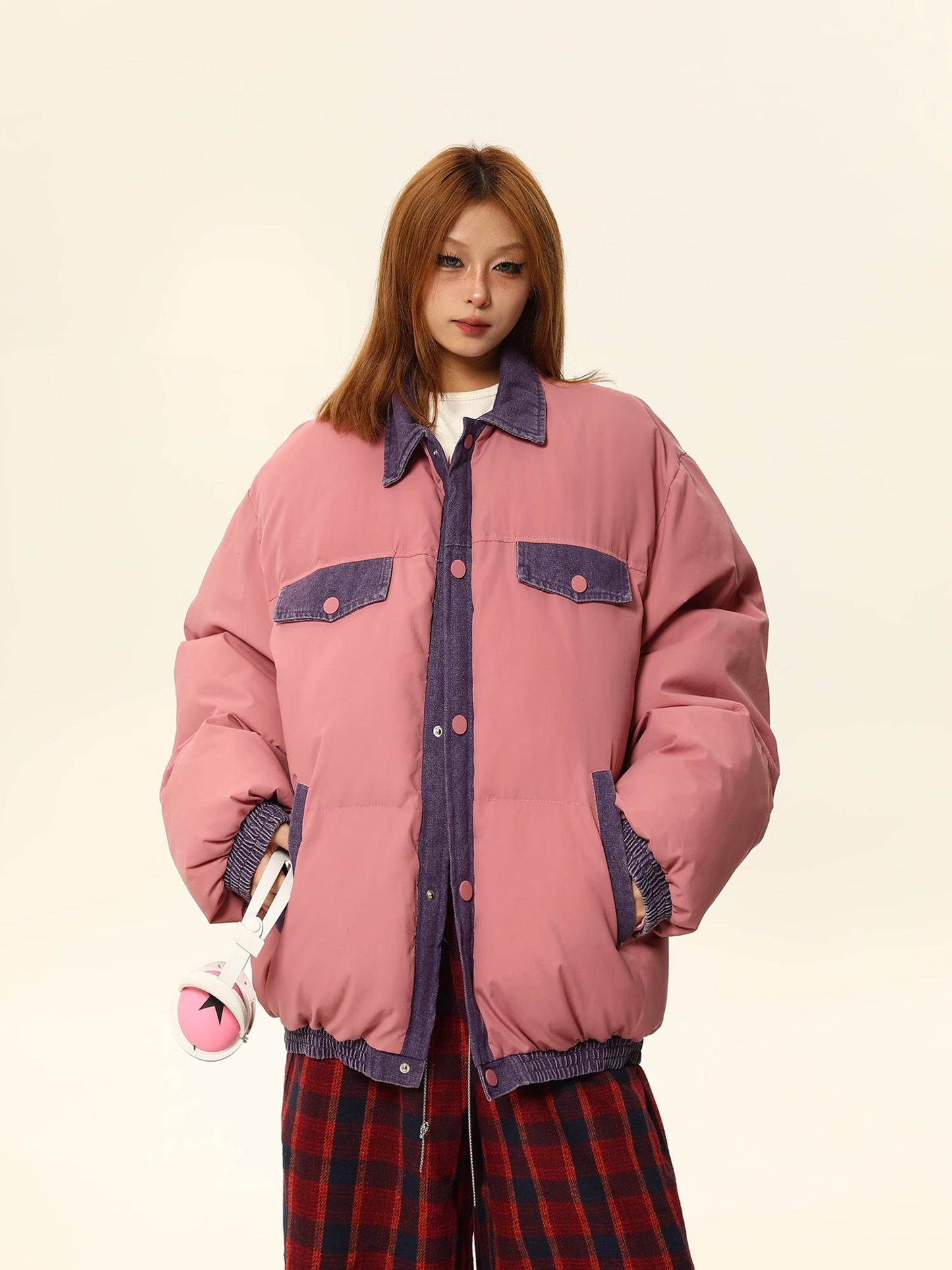 American retro thickened padded jacket