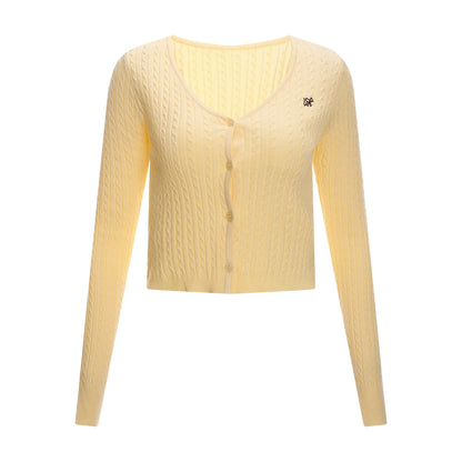 Korean Jacquard Knitted Cardigan Top