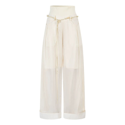 Handmade Beaded Wide Leg Pants