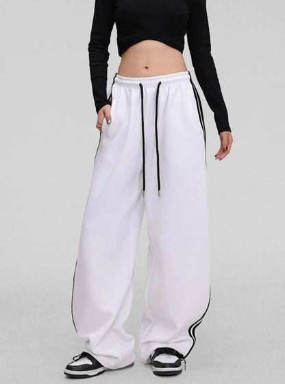 Pink Three-Bar Banana Hip-Hop Pants