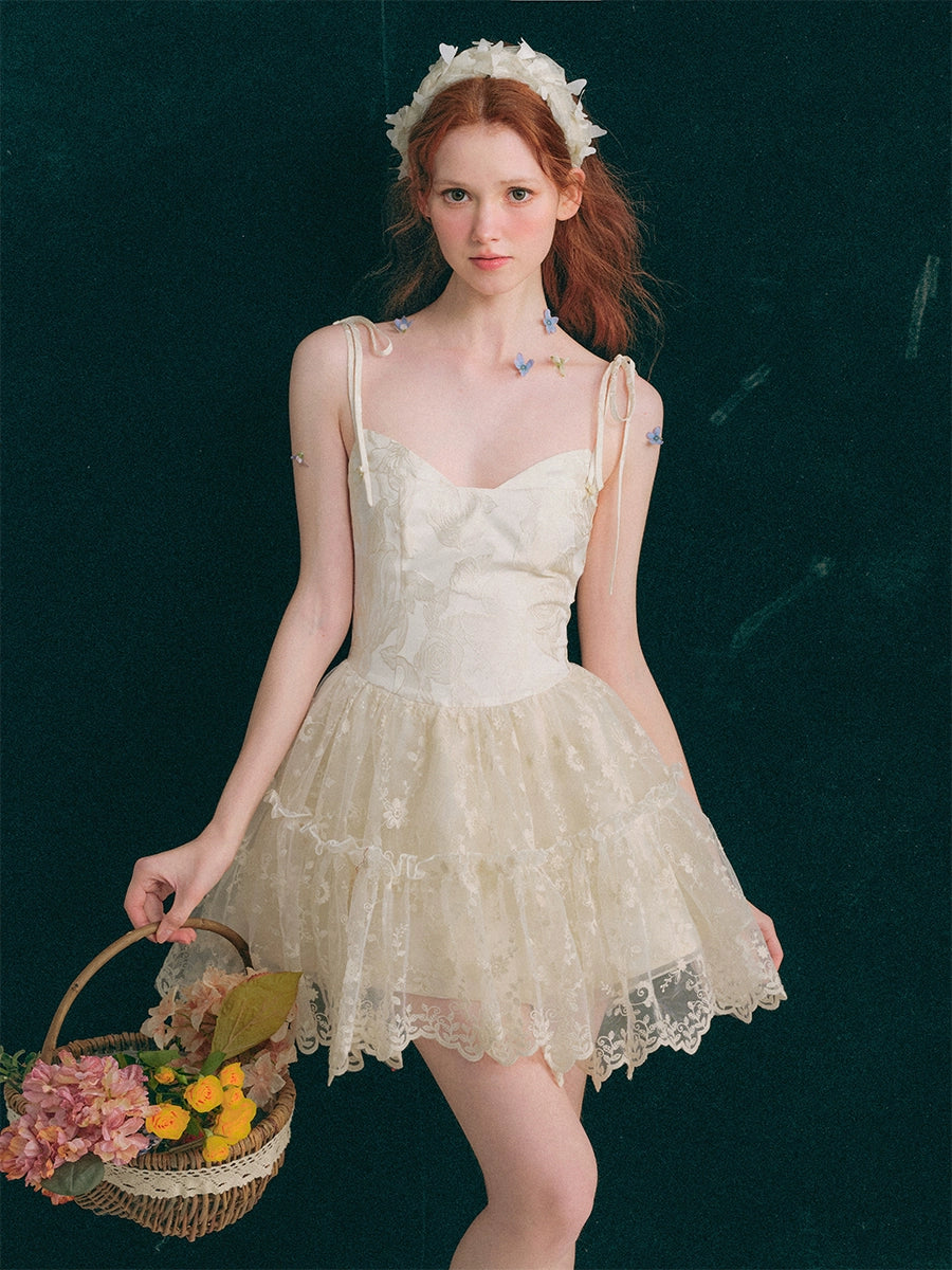 Hidden Flowers Tutu Slip Dress