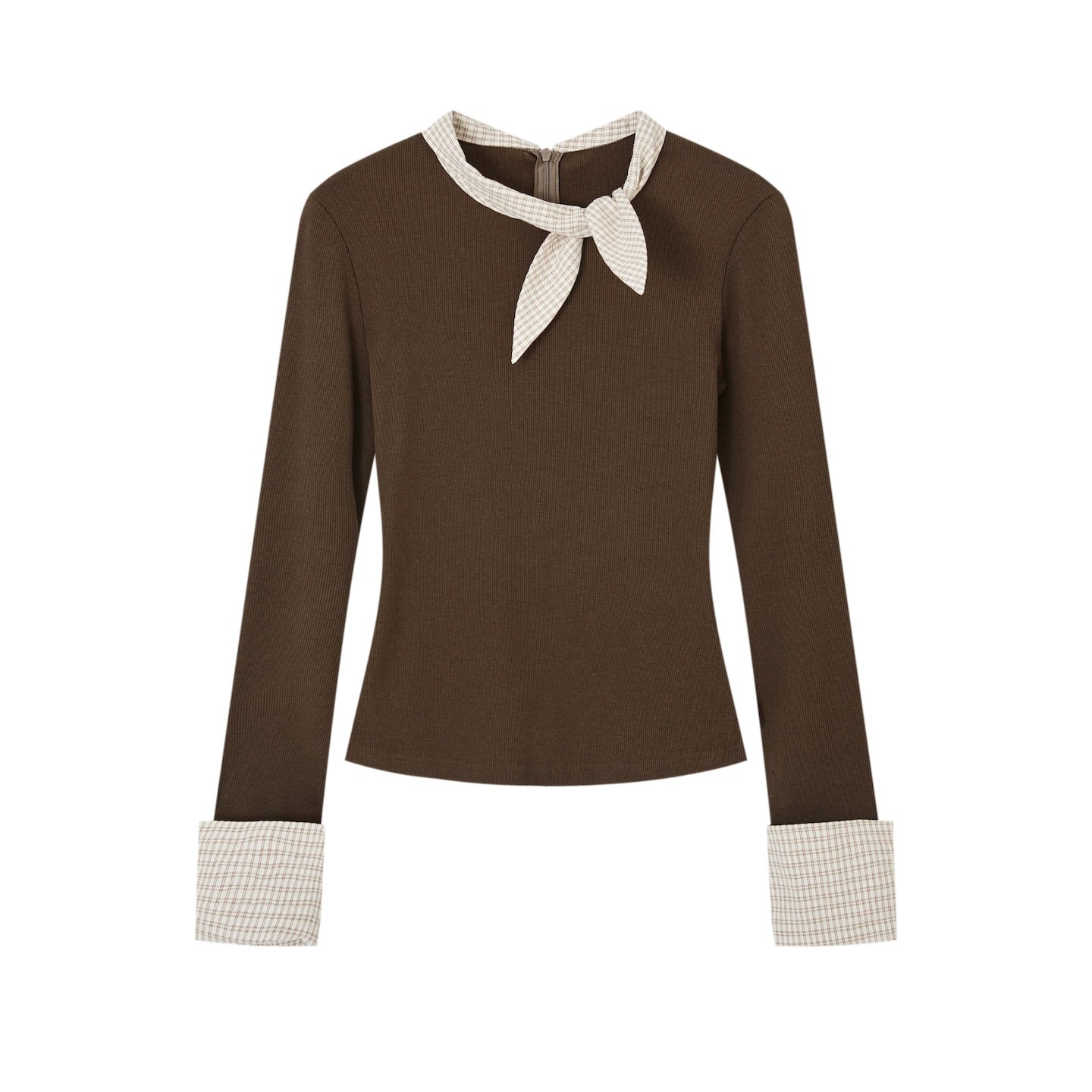 Bow Tie Slim Knit Top