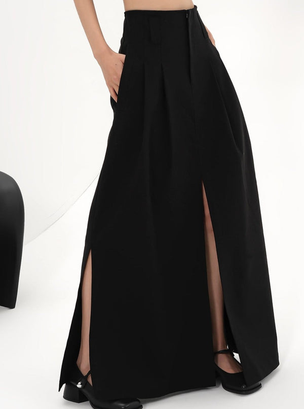 Three-Way Slit Long Skirt