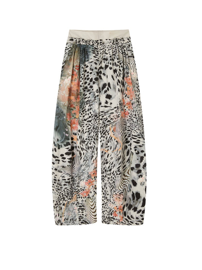 Garden Impression Leopard Print Pants