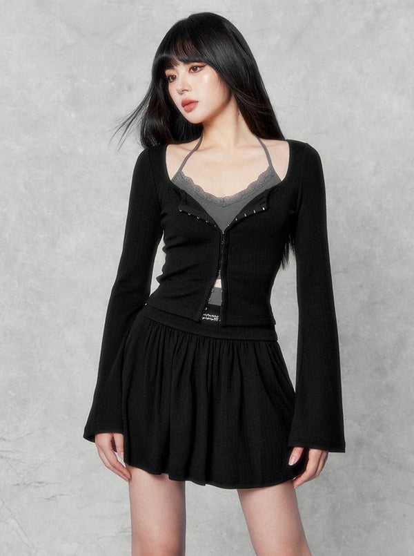 American Hottie Knitted Skirt Set