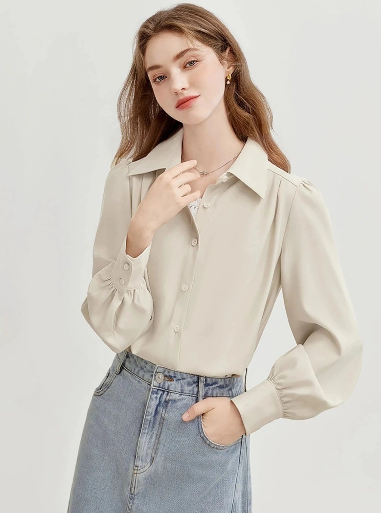 French Temperament Long Sleeve Shirt