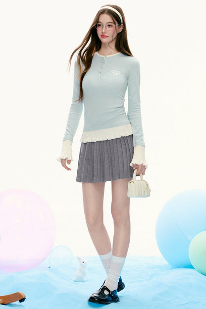 Retro Slim Waist Knit Sweater