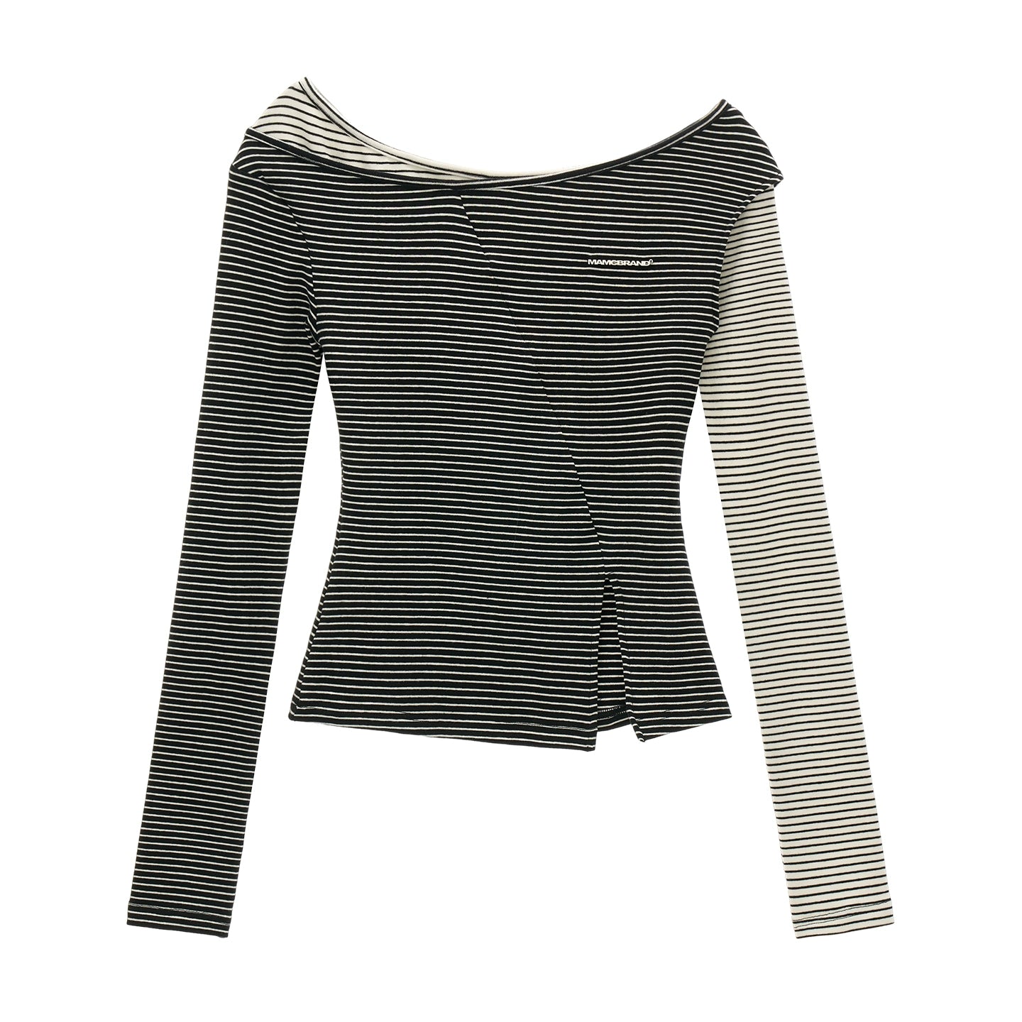 Striped Slim Long-Sleeved Top
