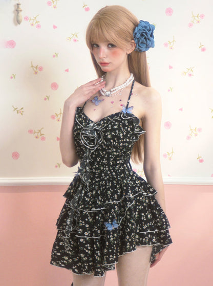 Daisy Black Floral Dress