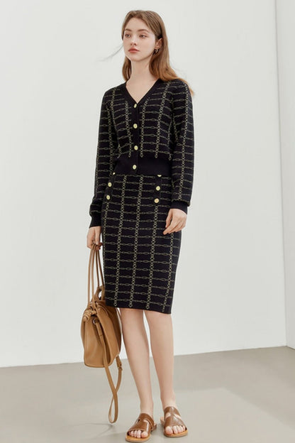 Luxury Wool Knit Two-Piece Set