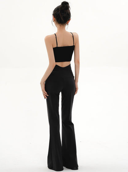 V-Waist Leg Long Pants