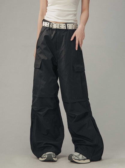 Pleated Paratrooper Cargo Pants