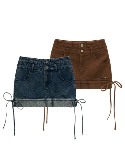 Vintage Slim Short Denim Skirt