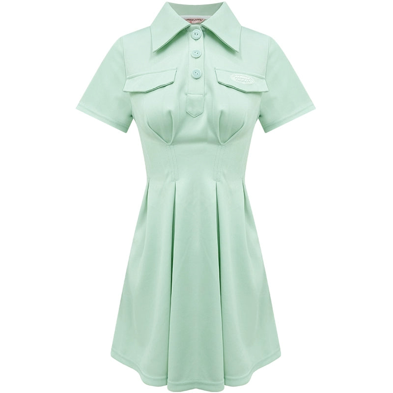 College Style Green Dress