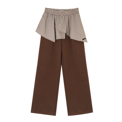 Patterned Patchwork Hooded Sweatshirt Set-Up