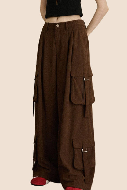 Loose Pleated Mop Pants