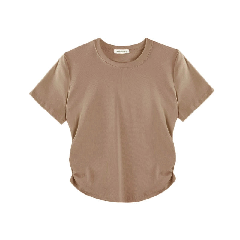 Full-Shouldered Pleated Solid Top