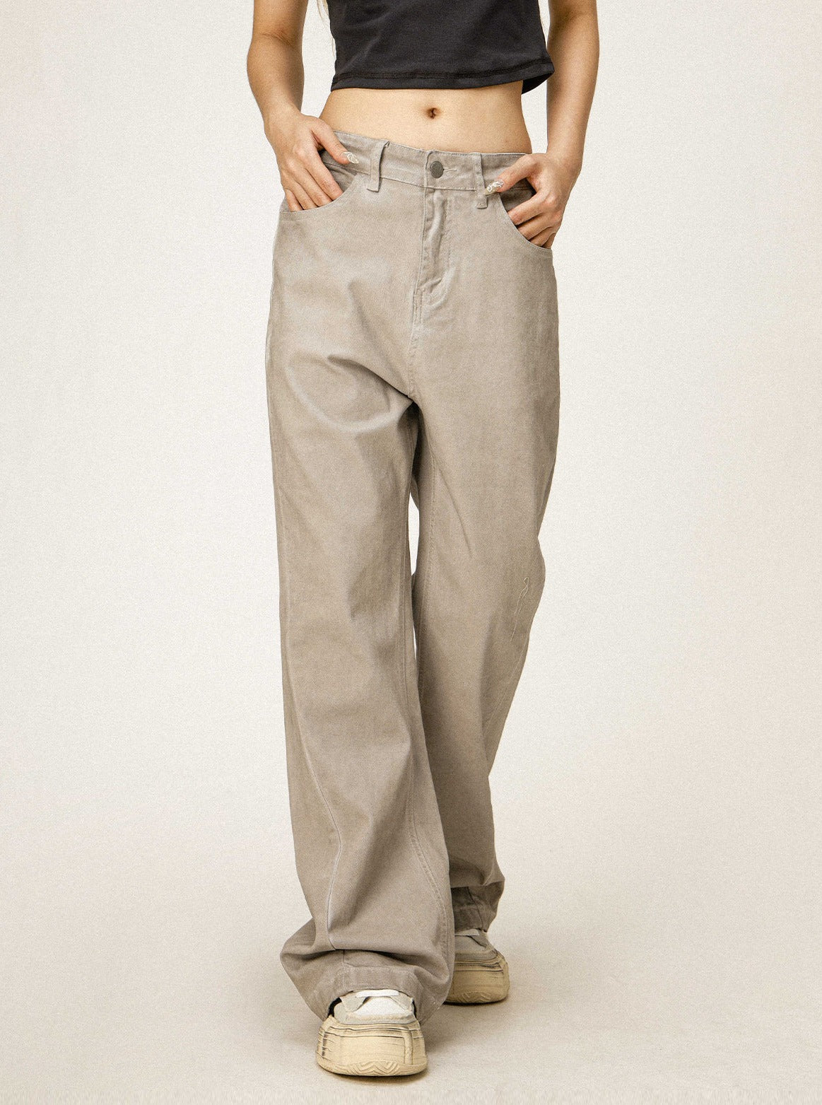 Vintage Distressed Dirtyfit Casual Pants