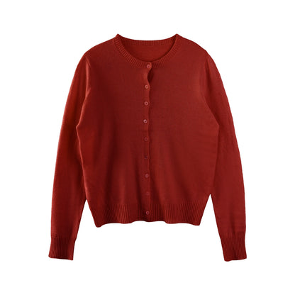 Multi-Color Snowflake Knitted Cardigan