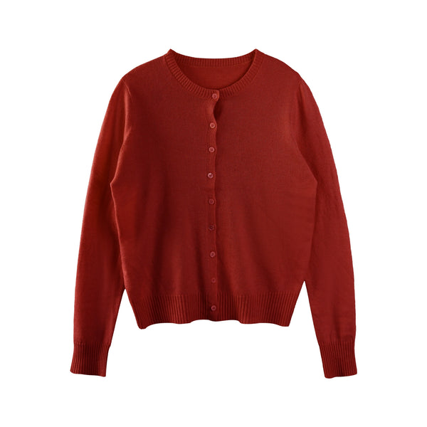 Multi-Color Snowflake Knitted Cardigan