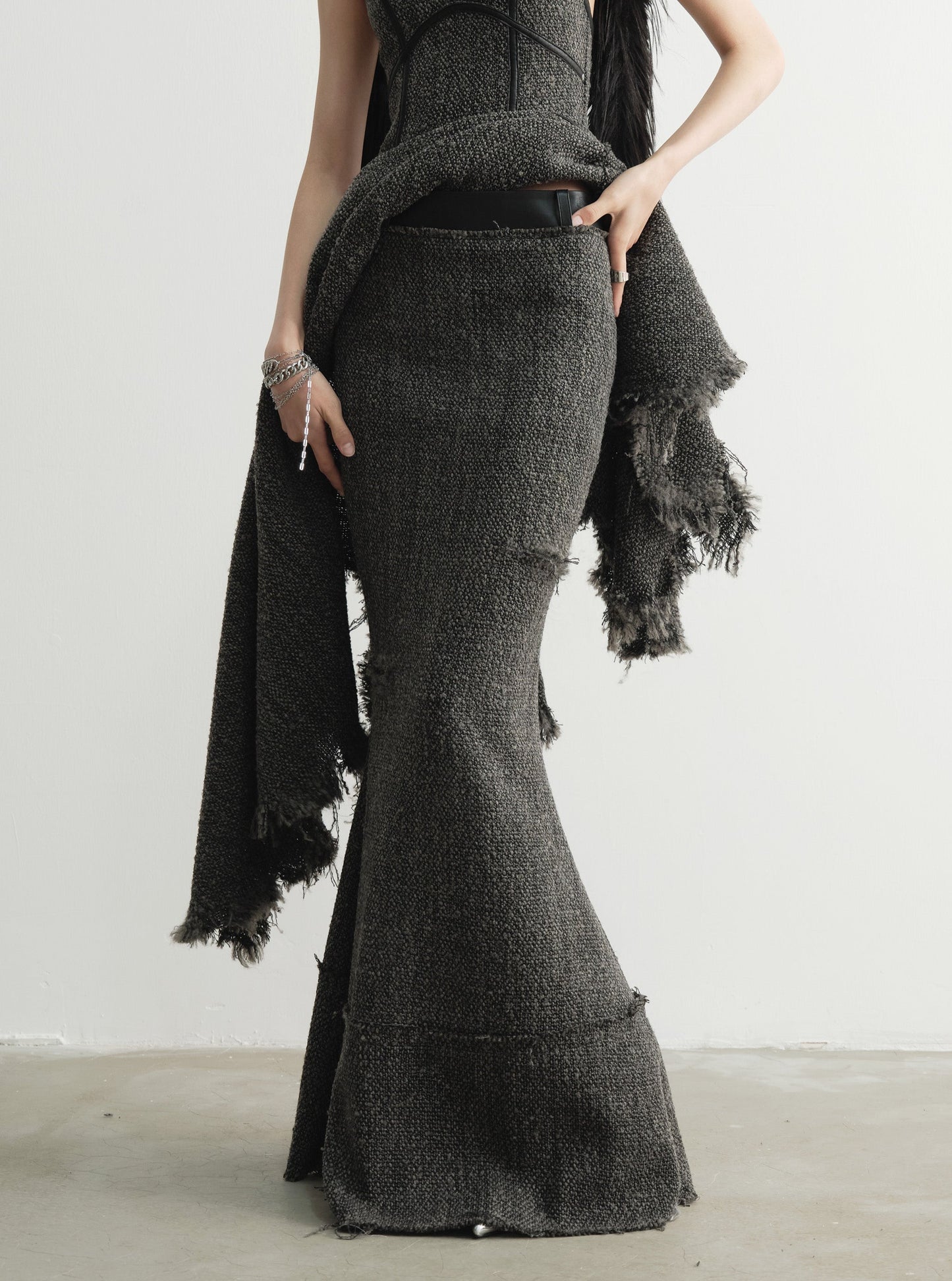 Retro Raw Edge Maxi -Rock