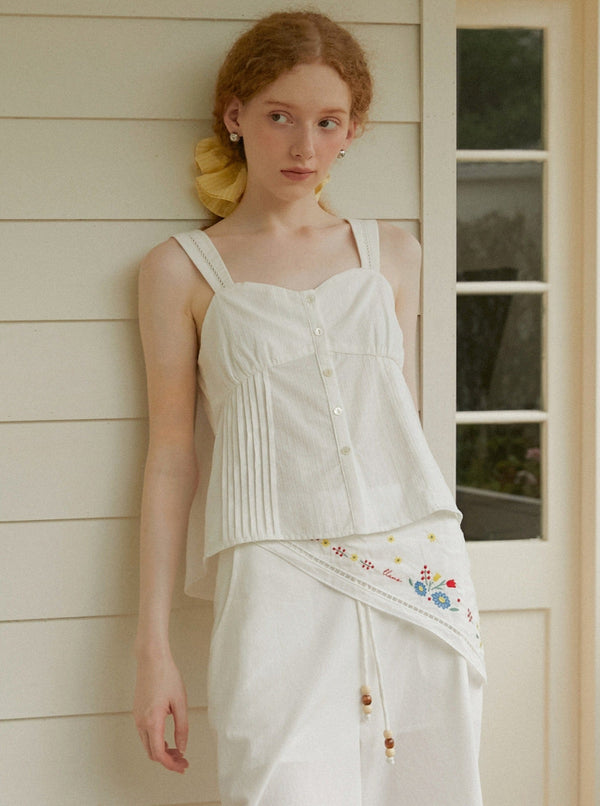 Cut-Out Suspender Vintage Top