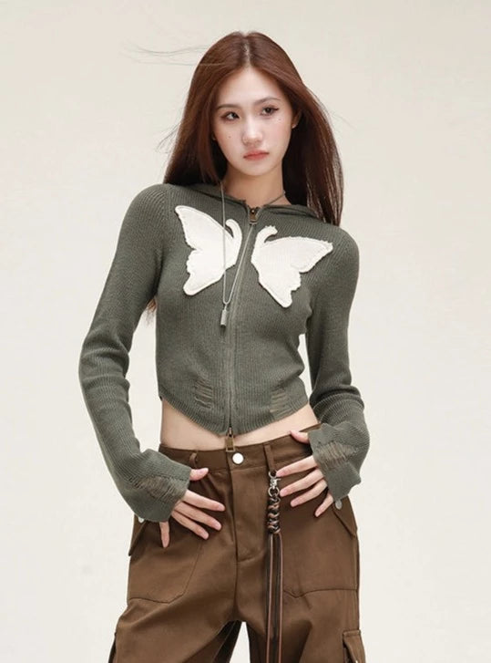 American butterfly sweater tops