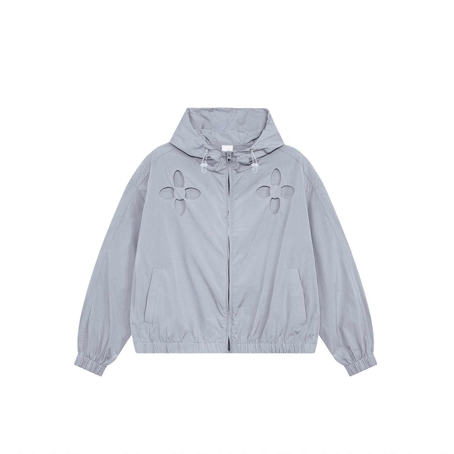 Cutout Pinstripe Sunscreen Jacket