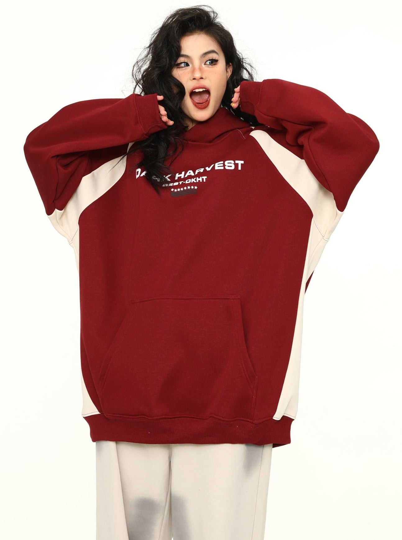 Oversize Letter Print Sweatshirt